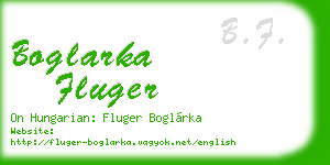 boglarka fluger business card